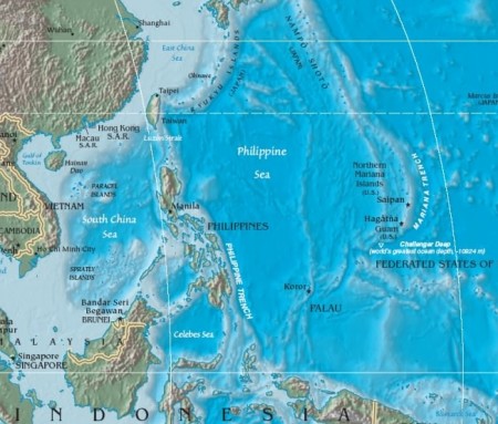 Філіппінське море на карті
