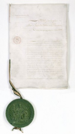 Фрагмент Хартії 1814 року з печаткою