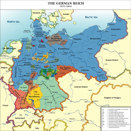 Карта Німеччини XIX ст