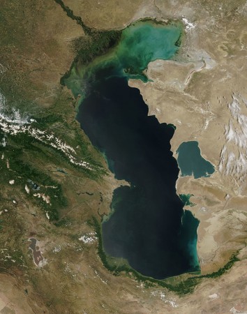 Каспійське море (вигляд з космосу)
