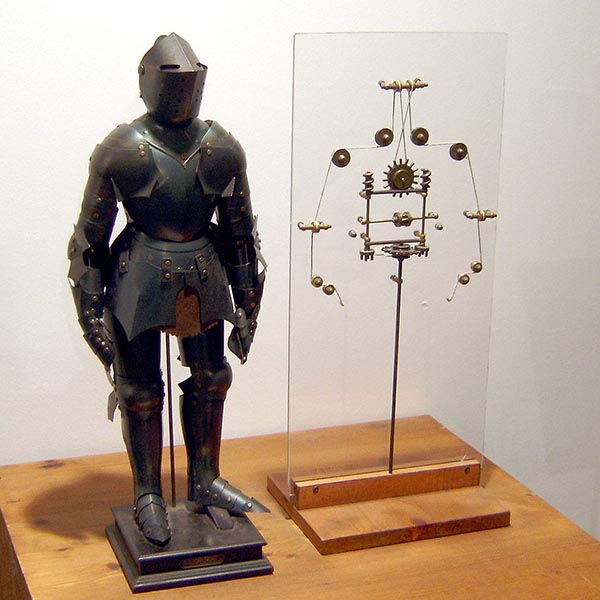 Модель робота Леонардо, сконструйована у XX столітті