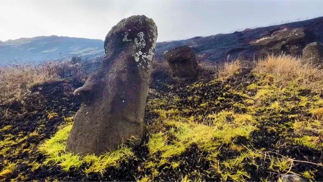 На острові Пасхи обгоріли давні кам'яні статуї