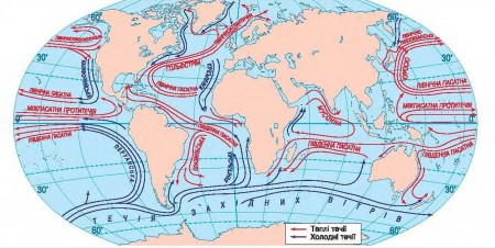 Океанічні течії (карта)