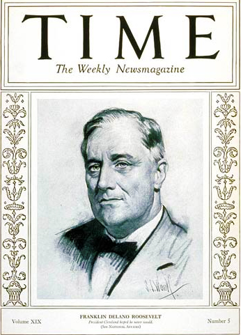Ф. Рузвельт на обкладинці журналу