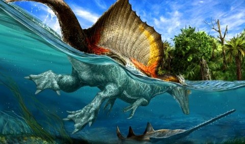 Спинозавр (Spinosaurus) - колючий ящір