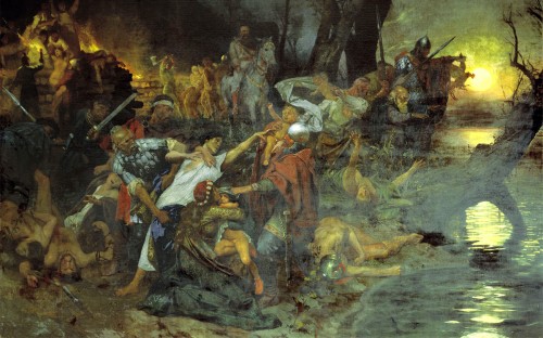 «Тризна воїнів Святослава», Генріх Семирадський, 1884.