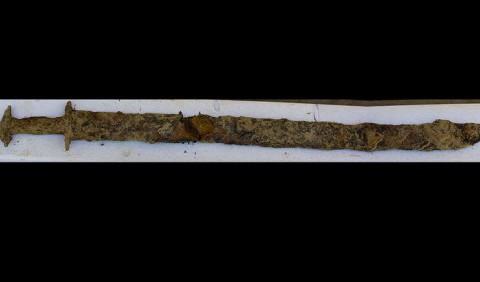 Восьмирічна дівчинка знайшла на березі шведського озера стародавній меч