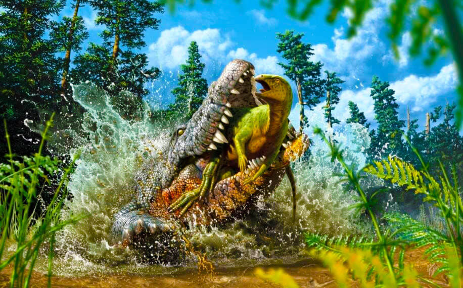 Палеонтологи дізналися, ким пообідав стародавній крокодил