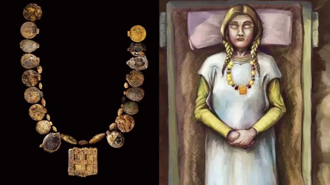 Археологи знайшли розкішне намисто багатої англійської дами VII ст.