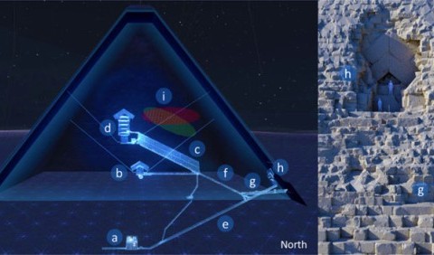 Захований за «шевроном»: у піраміді Хеопса знайшли 9-метровий коридор невідомого призначення