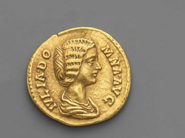 Золотий ауреус Септимія Севера з портретом Юлії Домни, 193-196 роки нашої ери