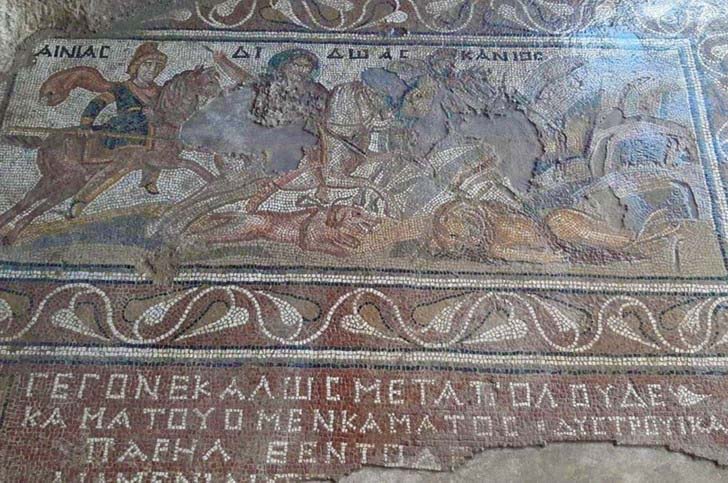 Полювання закоханих – археологи знайшли рідкісну античну мозаїку з Енеєм і Дідоною