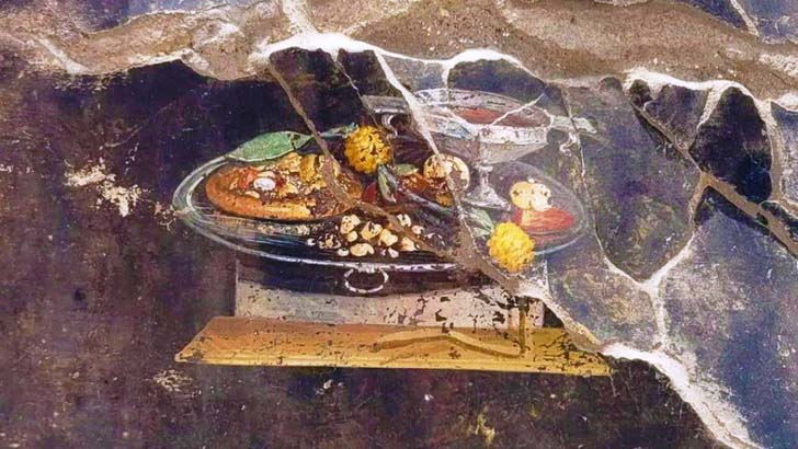 У Помпеях знайшли фреску зі стравою, дуже схожою на піцу