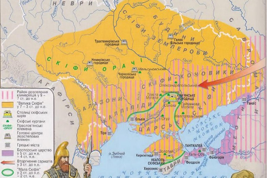 Карта расселения сарматских племен