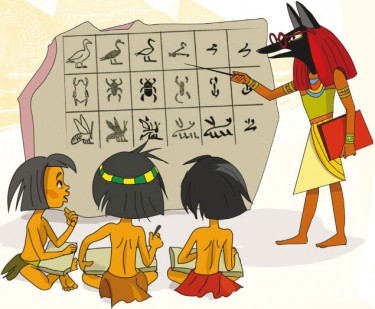 Єгипетські ієрогліфи часто нагадували різних звірів чи явища природи та позначали слово, а інколи й ціле речення