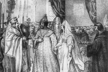 Вінчання Івана III з Софією Палеолог у 1472 р (гравюра XIX ст.)