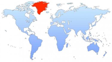 Гренландія на карті світу