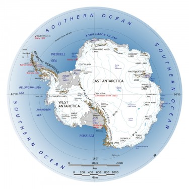 Карта Антарктиди